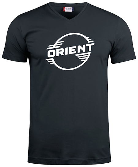 Svart V-hals T-shirt "ORIENT"
