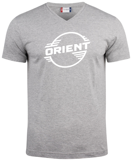 Grå V-hals T-shirt "ORIENT"