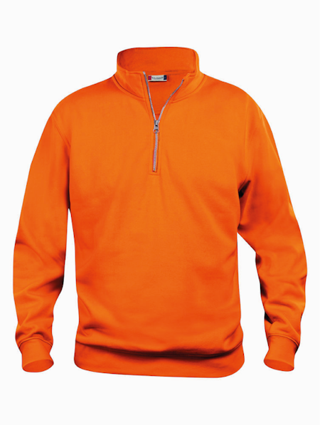 Orange Sweatshirt Halv-Zip