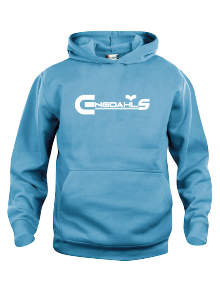 Turkos Hoodtröja Basic "Engdahls Logo