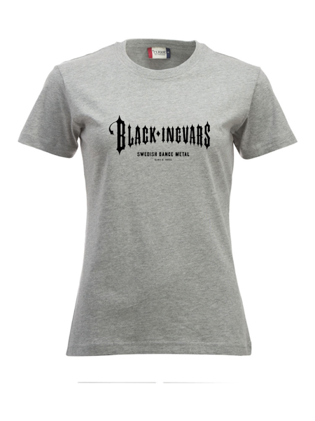 Grå Dam T-SHIRT "BLACK-INGVARS"