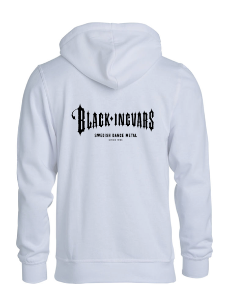Vit HOODTRÖJA rygg "BLACK-INGVARS"