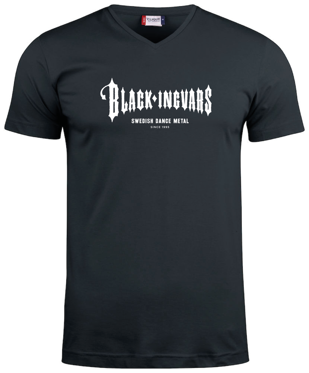 Svart V-hals T-SHIRT "BLACK-INGVARS"