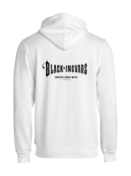 Vit HOODJACKA rygg "BLACK-INGVARS"