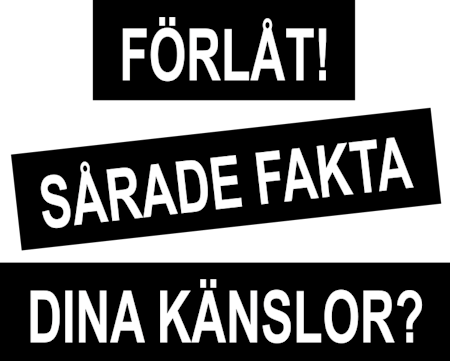 T-shirt "FÖRLÅT SÅRADE FAKTA DINA KÄNSLOR "