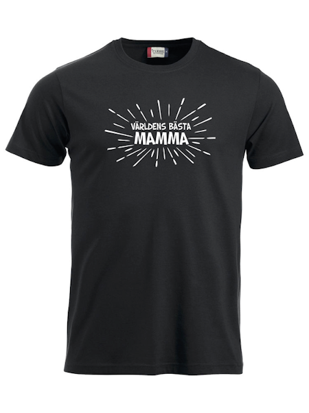 T-shirt "VÄRLDENS BÄSTA MAMMA - STRÅLAR"