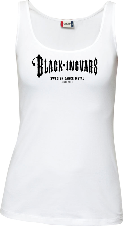 Dam TankTop Vit "BLACK-INGVARS"