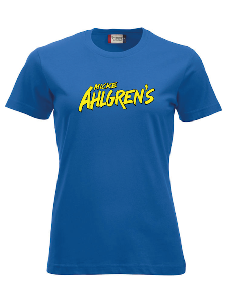 Blå Dam T-shirt "Micke Ahlgrens"