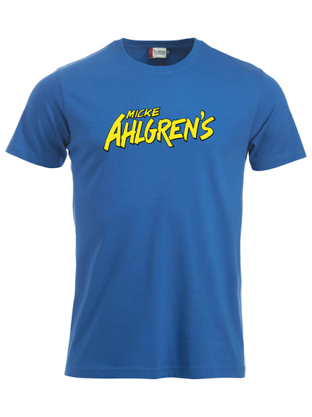Blå T-shirt "Micke Ahlgrens"