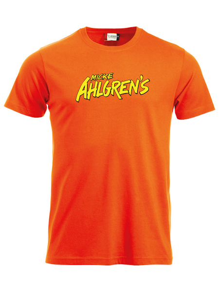 Orange T-shirt "Micke Ahlgrens"