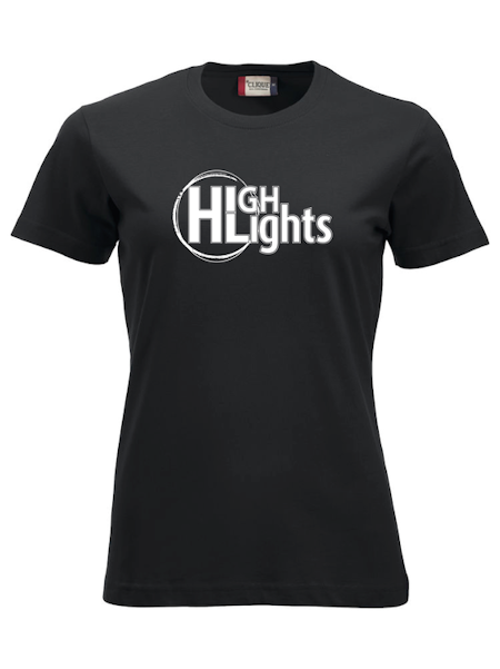 Svart Dam T-shirt ""HIGHLIGHTS""