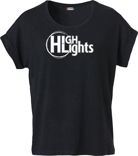 Svart Dam T-shirt Katy ""HIGHLIGHTS""