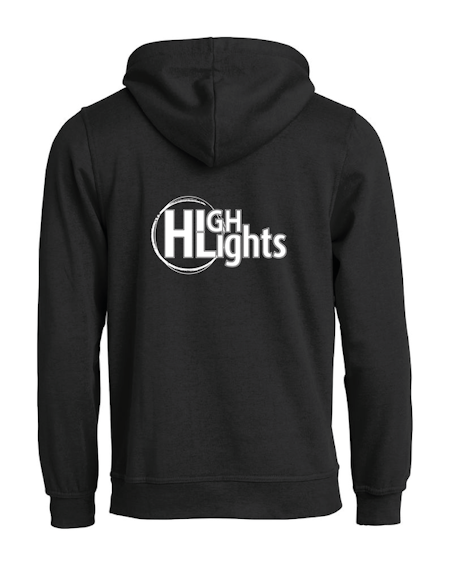Svart HOODTRÖJA "HIGHLIGHTS" rygg