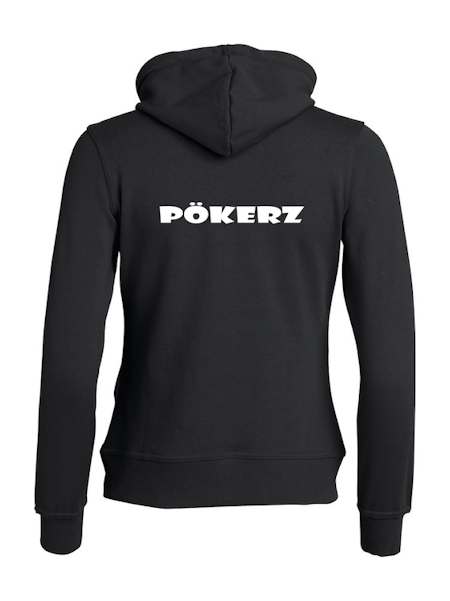 Svart Dam HOODJACKA "PÖKERZ" rygg