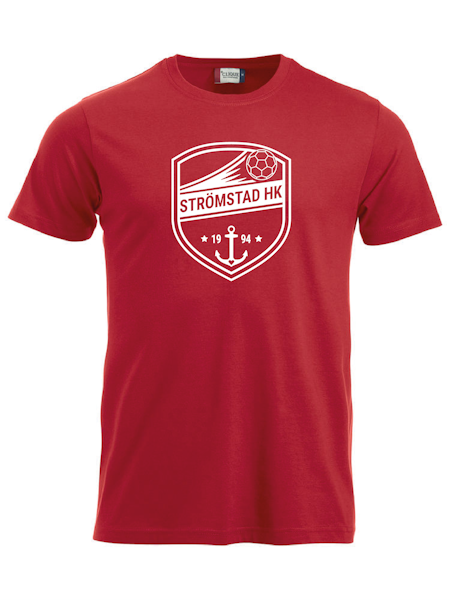 Röd T-shirt "SHK Stor Vit"