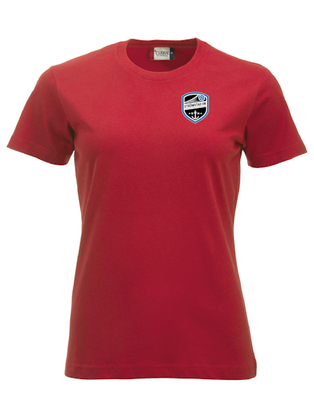 Röd Dam T-shirt "SHK Liten Logga"