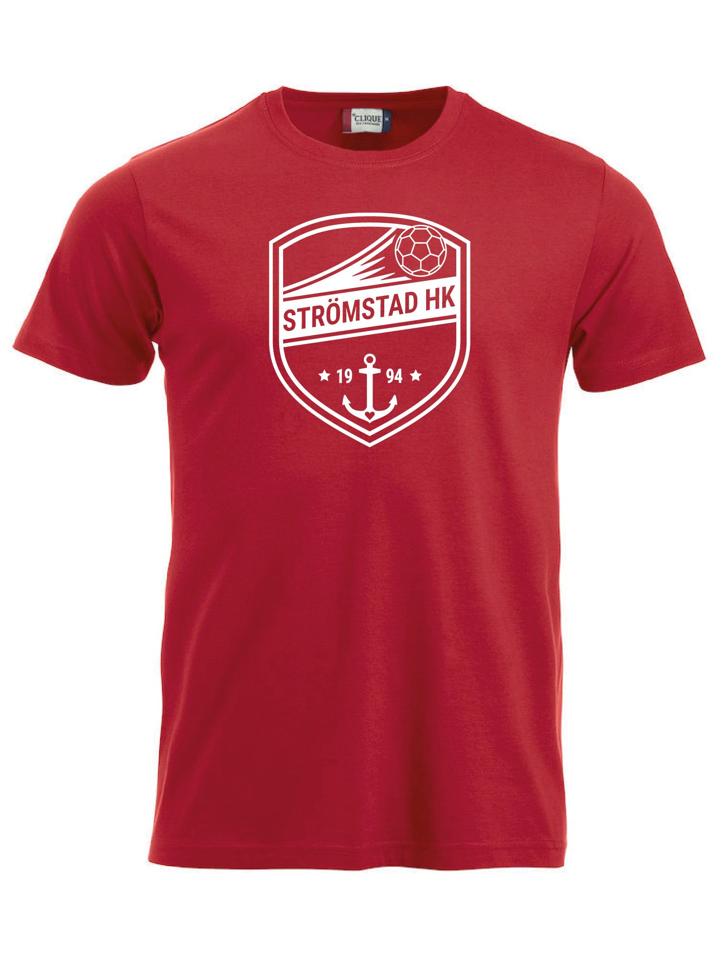 Röd Junior T-shirt "SHK Stor Vit"