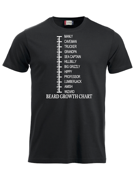 T-shirt "BEARD GROWTH CHART"