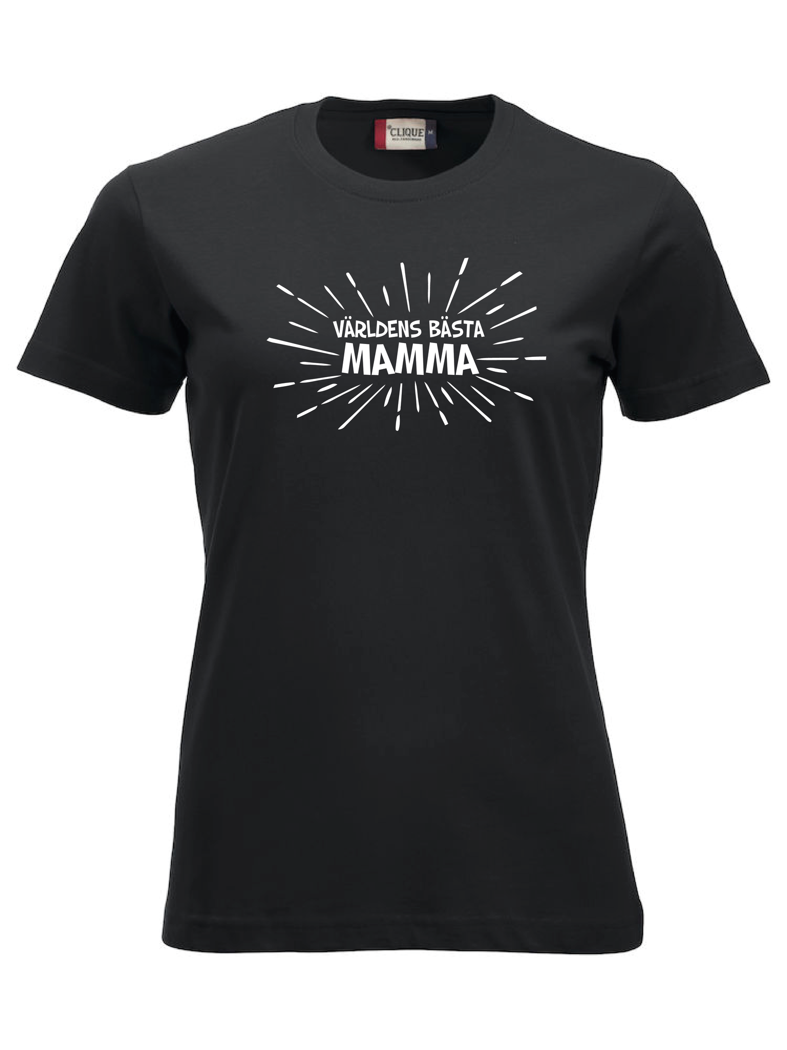 Dam T-shirt "VÄRLDENS BÄSTA MAMMA - STRÅLAR"