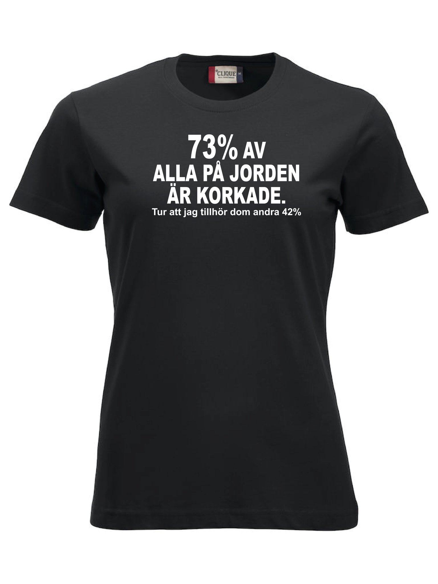 Dam T-shirt "73% KORKADE"