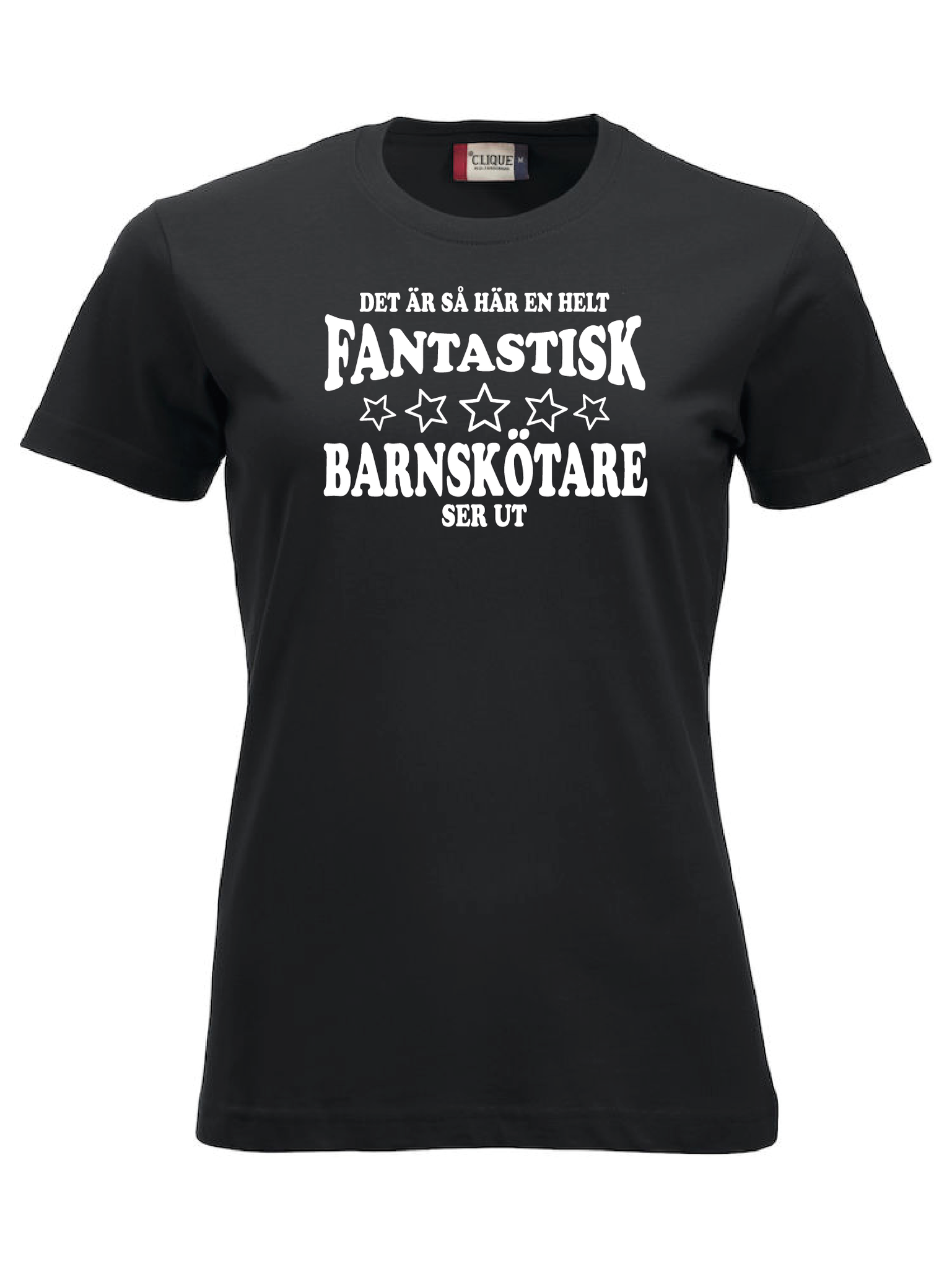 Dam T-shirt "FANTASTISK BARNSKÖTARE"