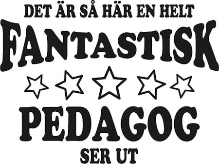Dam T-shirt "FANTASTISK PEDAGOG"