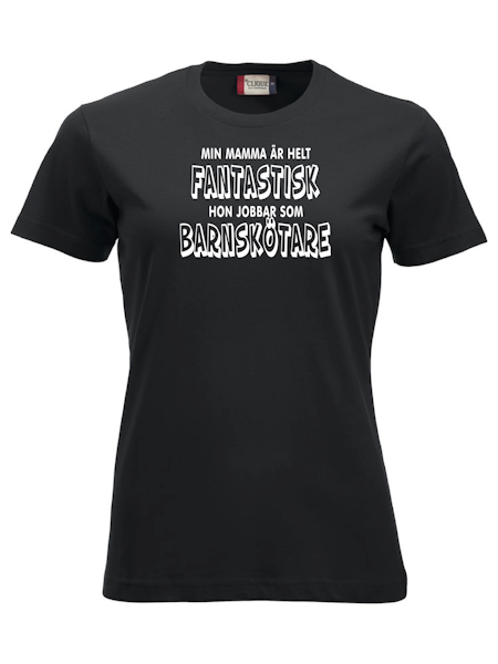Dam T-shirt "MAMMA BARNSKÖTARE"