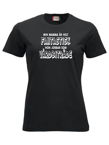 Dam T-shirt "MAMMA VÅRDBITRÄDE"