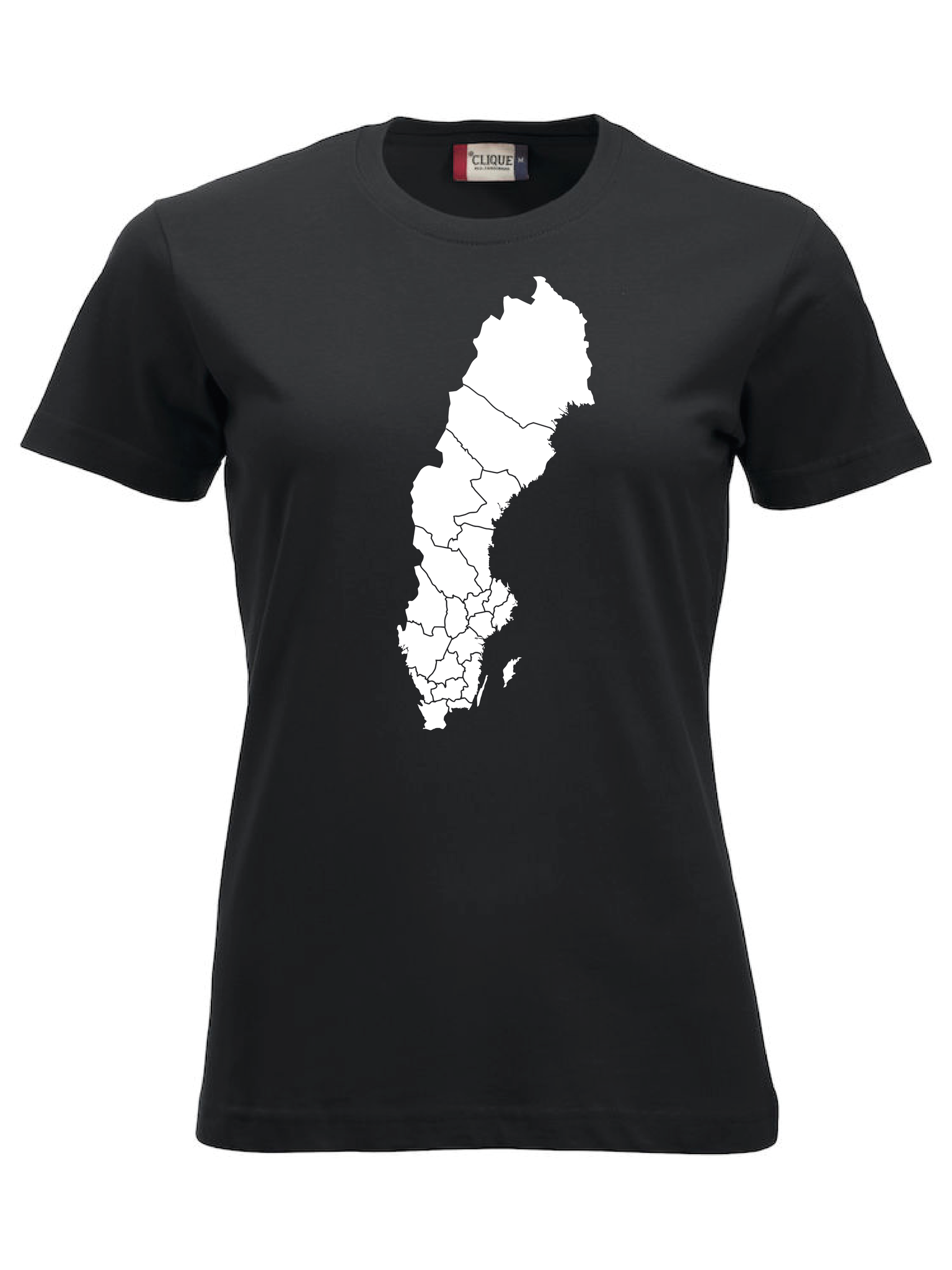 Dam T-shirt "SVERIGEKARTA"