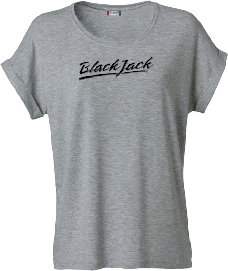 Grå Dam T-shirt Katy "Black Jack"