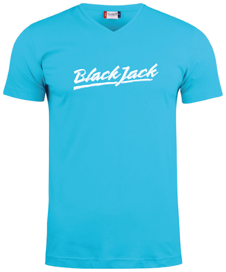 Turkos V-hals T-shirt "Black Jack"