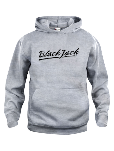 Grå Junior Hoodtröja "Black Jack"
