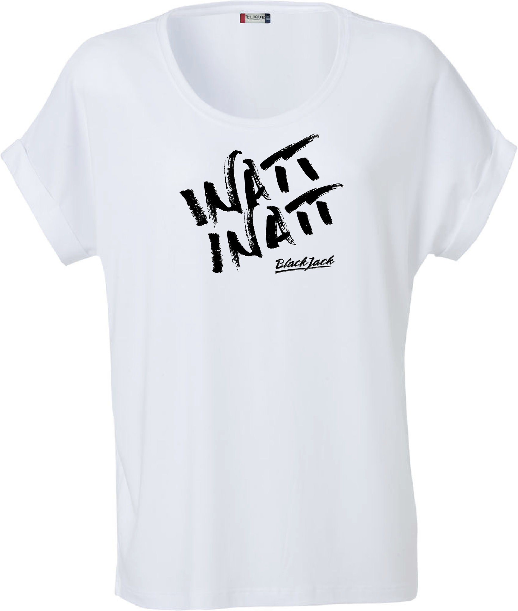 Vit Dam T-shirt Katy "Black Jack Inatt, Inatt"