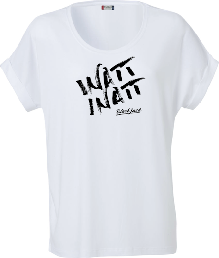 Vit Dam T-shirt Katy "Black Jack Inatt, Inatt"