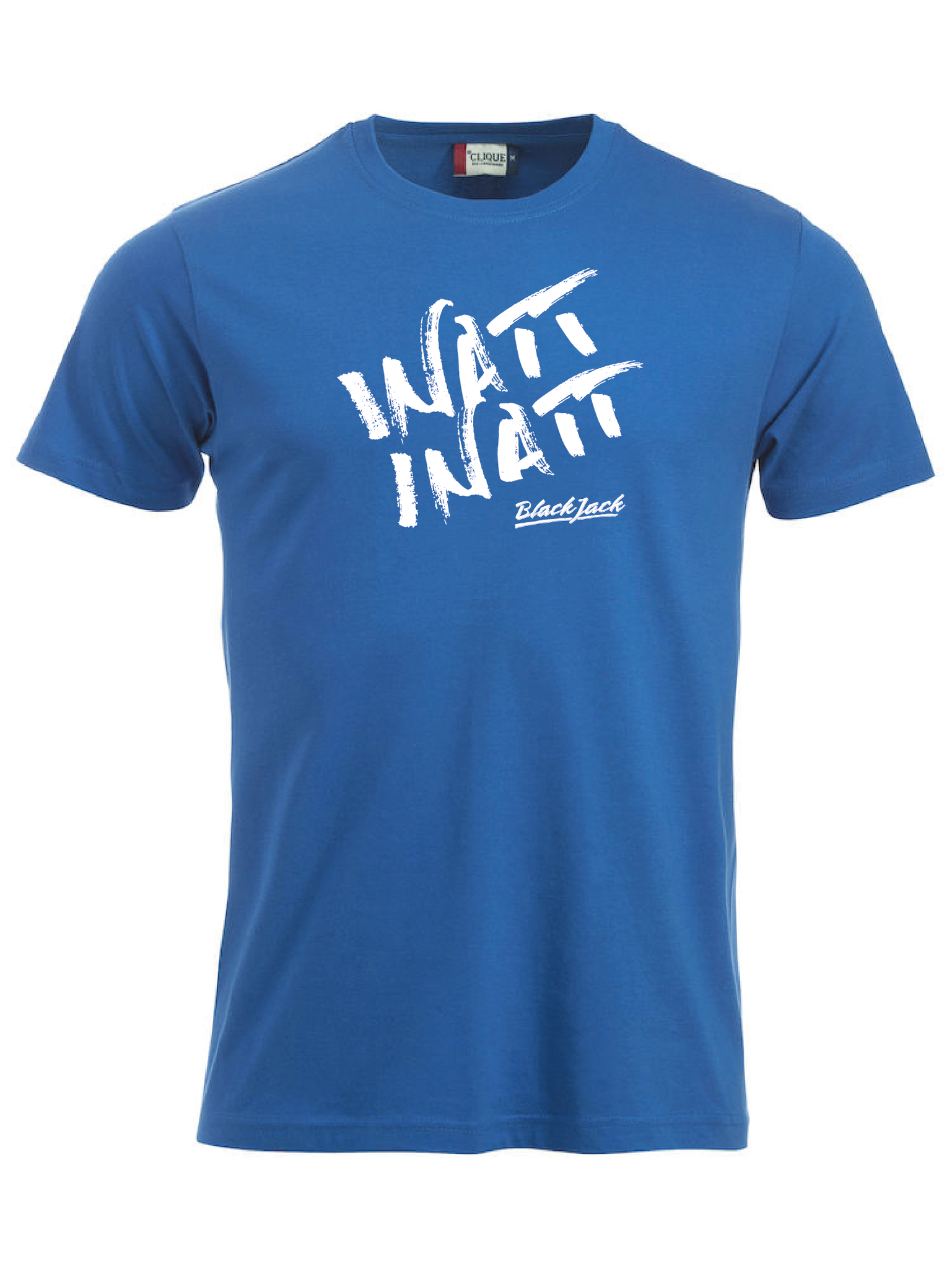 Blå T-shirt "Black Jack Inatt, Inatt"