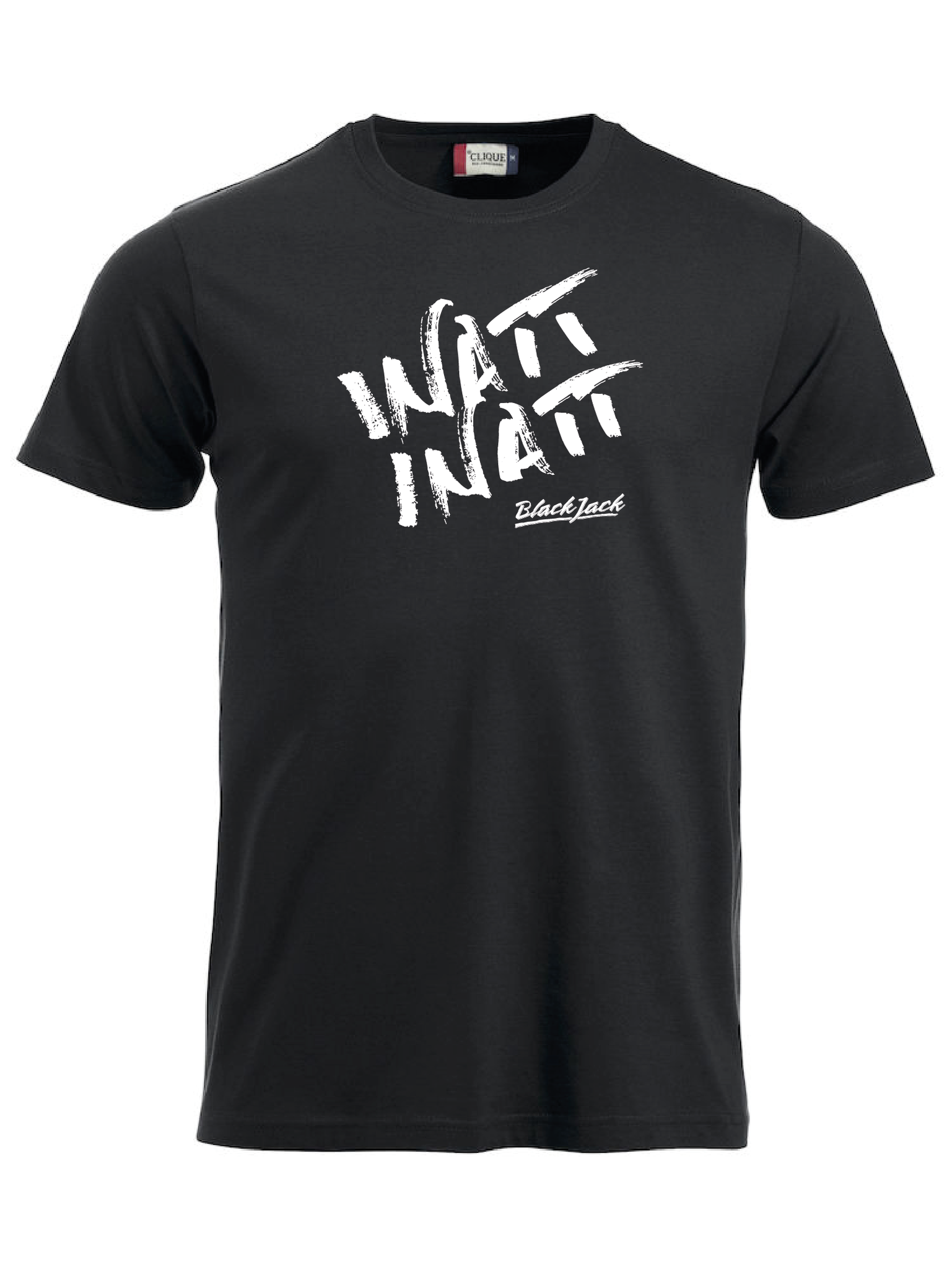 Svart T-shirt "Black Jack Inatt, Inatt"