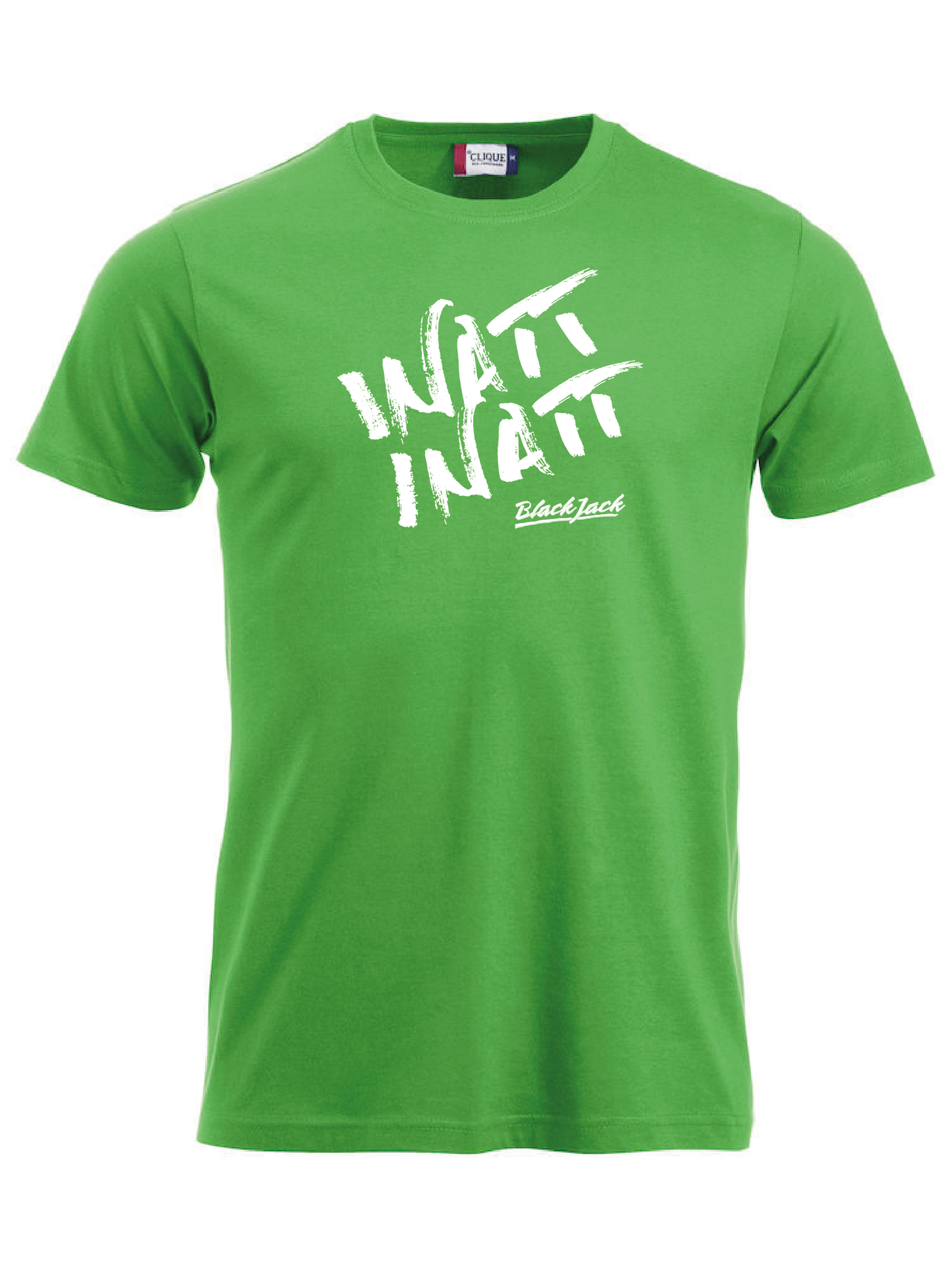 Grön T-shirt "Black Jack Inatt, Inatt"