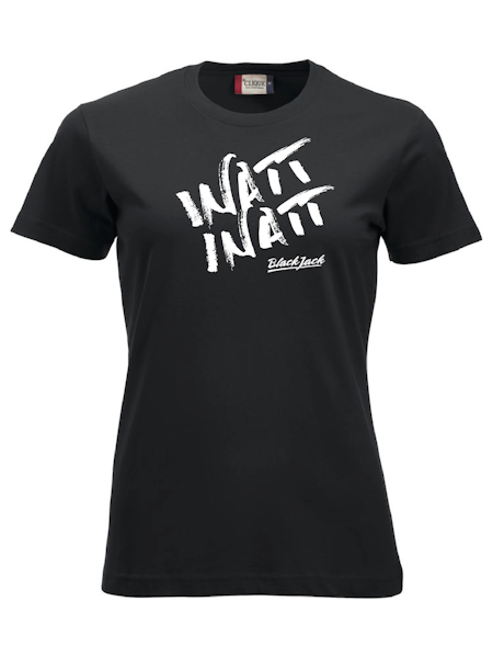 Svart Dam T-shirt "Black Jack Inatt, Inatt"