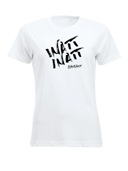Vit Dam T-shirt "Black Jack Inatt, Inatt"