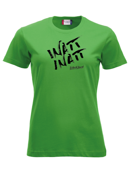 Grön Dam T-shirt "Black Jack Inatt, Inatt"