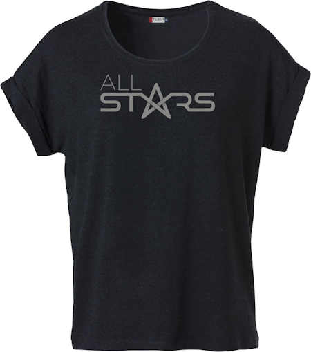 Svart Dam T-shirt Katy "ALLSTARS"