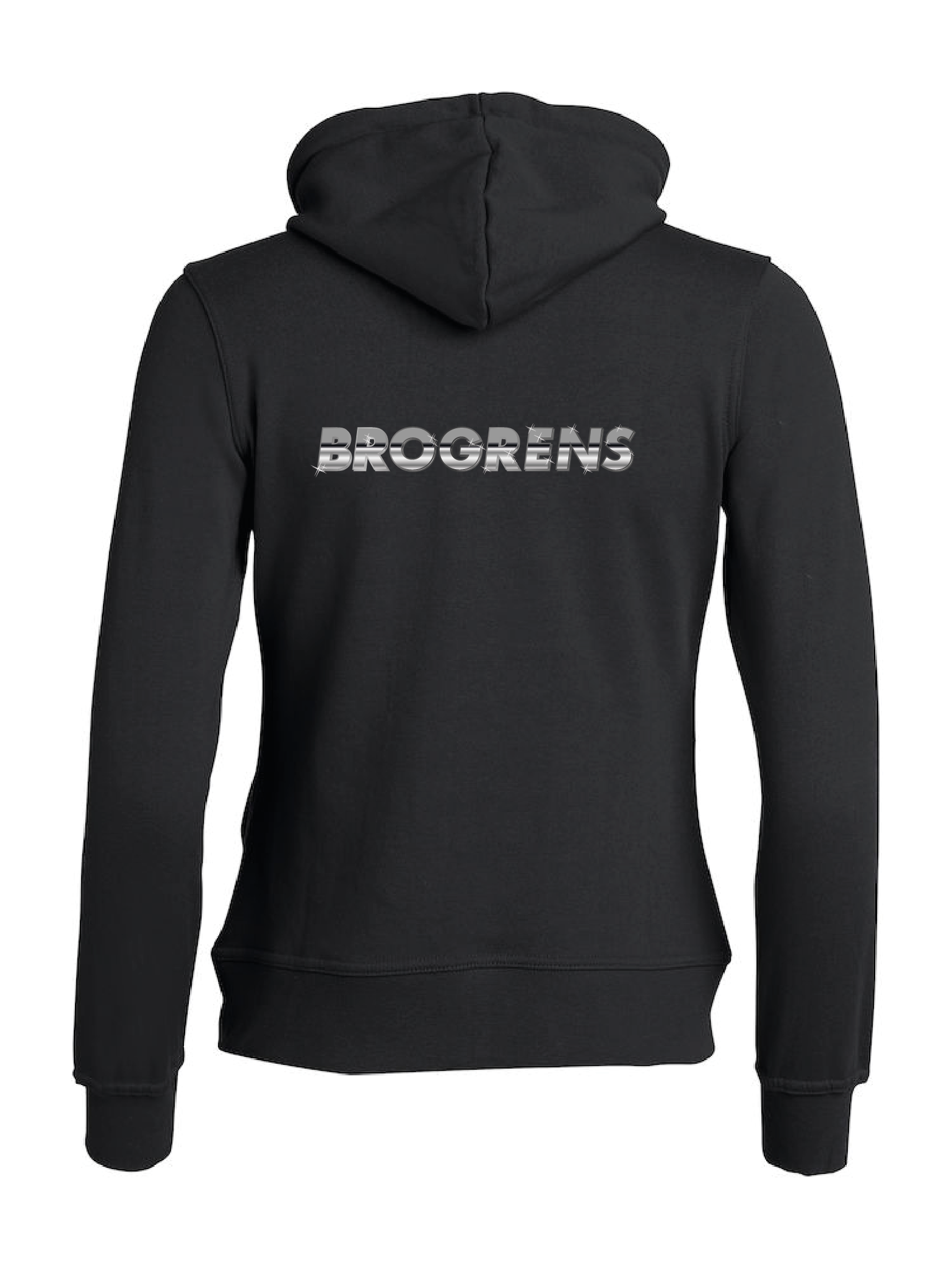 Svart Dam Hoodjacka "BROGRENS" rygg