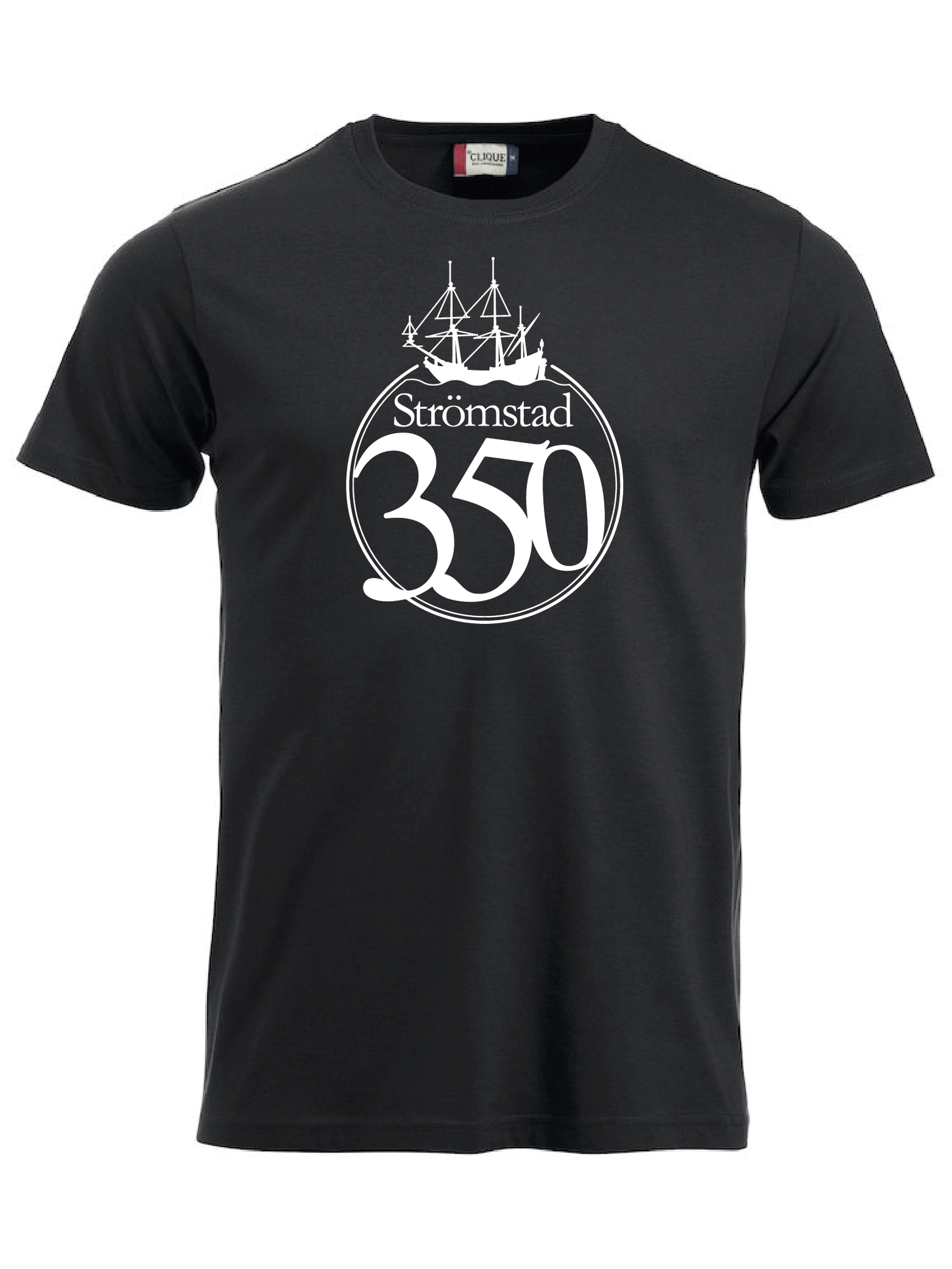 Svart T-shirt "STRÖMSTAD 350 år"