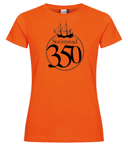 Orange Dam T-shirt "STRÖMSTAD 350 år"