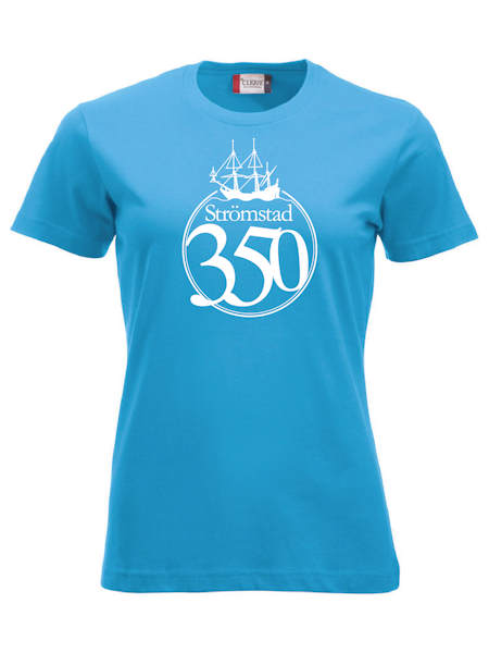 Turkos Dam T-shirt "STRÖMSTAD 350 år"