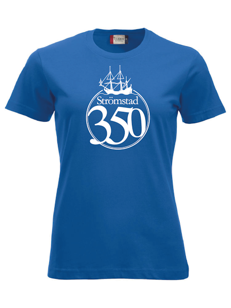 Blå Dam T-shirt "STRÖMSTAD 350 år"