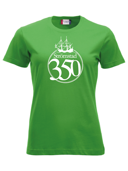 Grön Dam T-shirt "STRÖMSTAD 350 år"