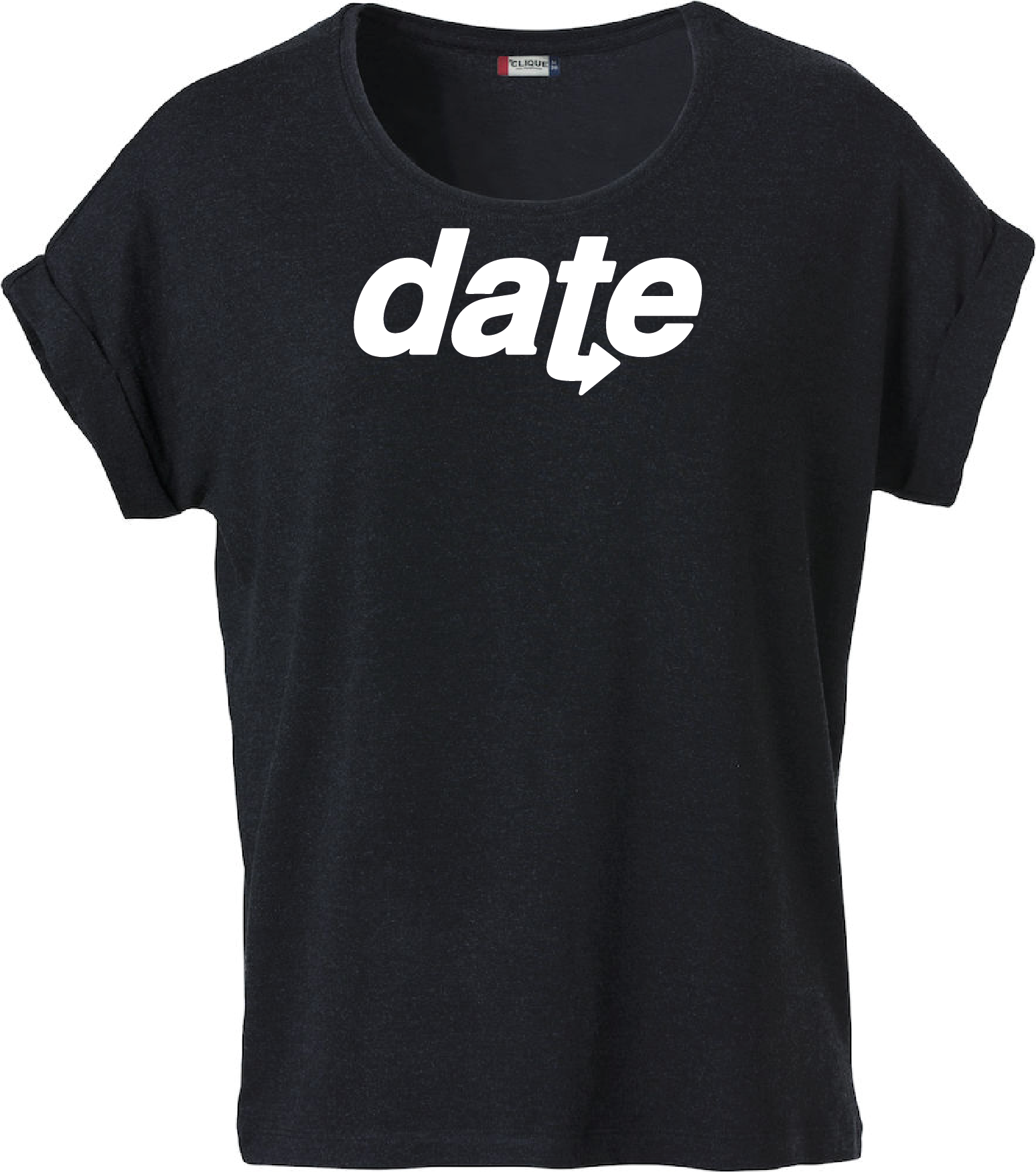 Svart Dam T-shirt Katy "DATE"