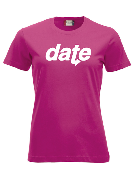 Cerise Dam T-shirt "DATE" vit