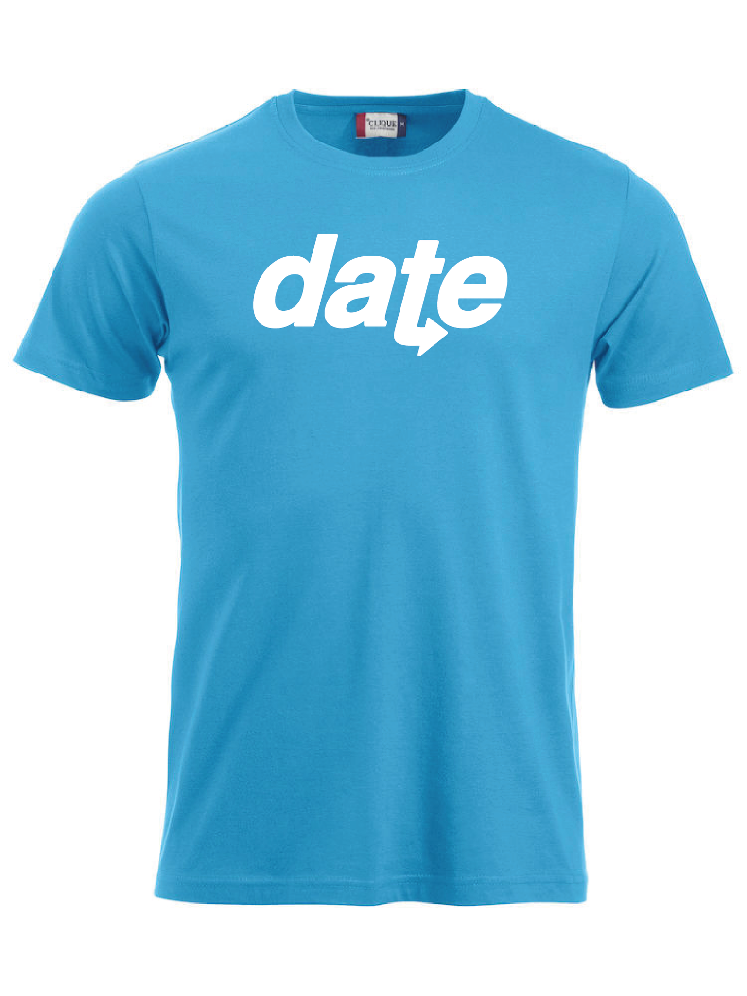 Turkos T-shirt "DATE" vit